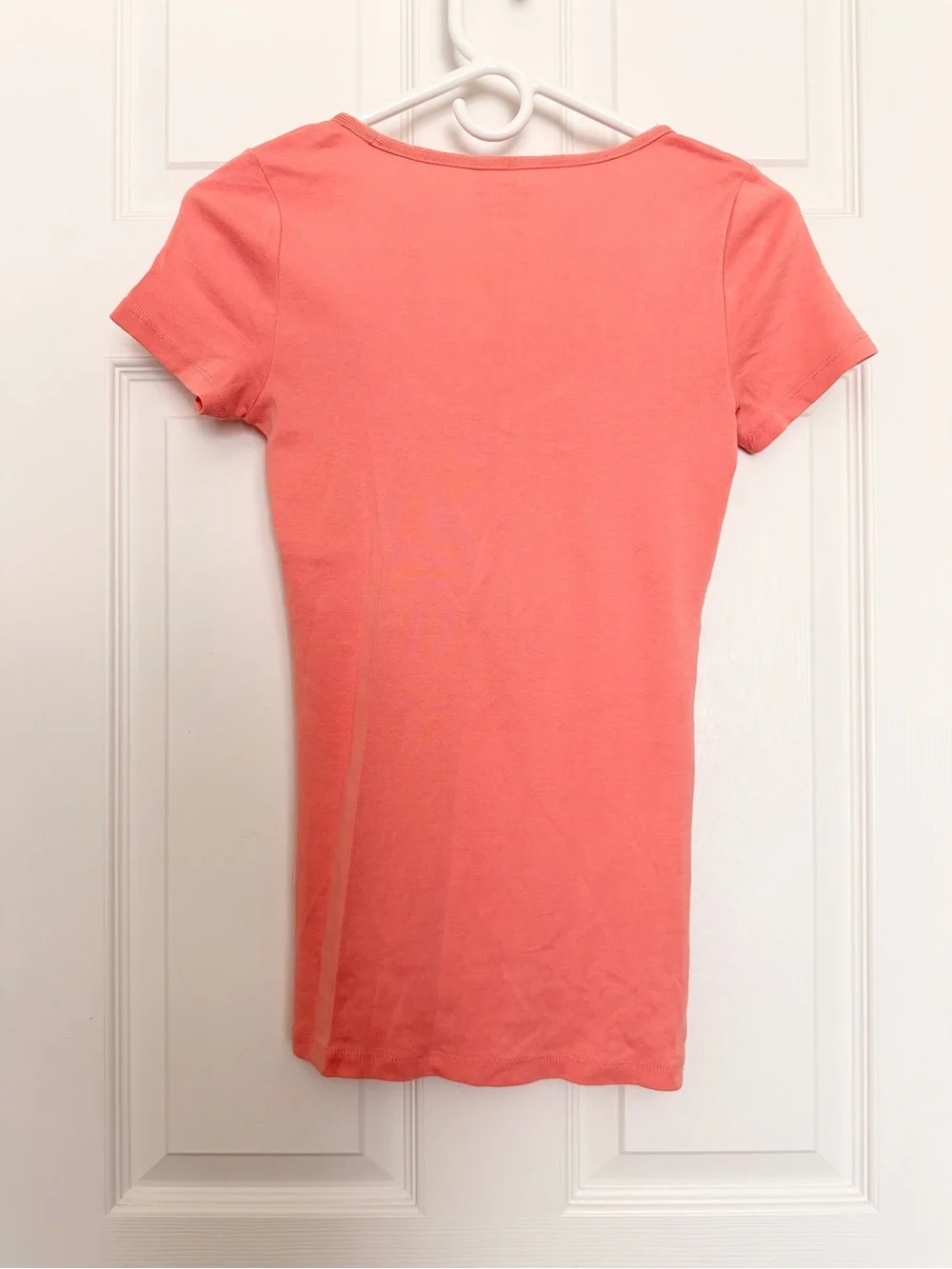 J. Crew Coral Scoop Neck Short Sleeve Tee